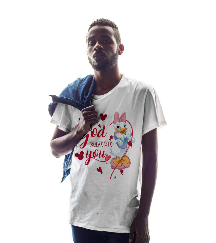 God Gave Me You Daisy Duck Hearts T-Shirt