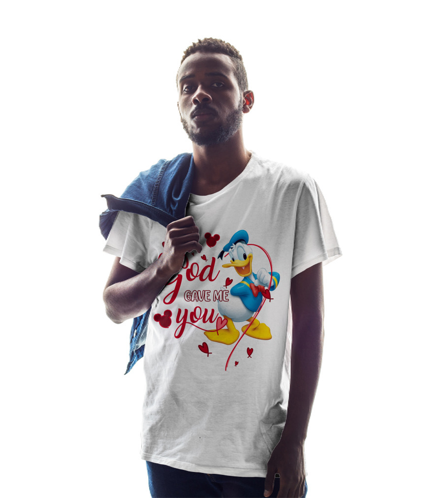 God Gave Me You Donald Duck Hearts Mickey Icons T-Shirt