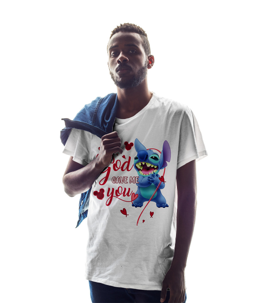 God Gave Me You Stitch Disney Hearts T-Shirt