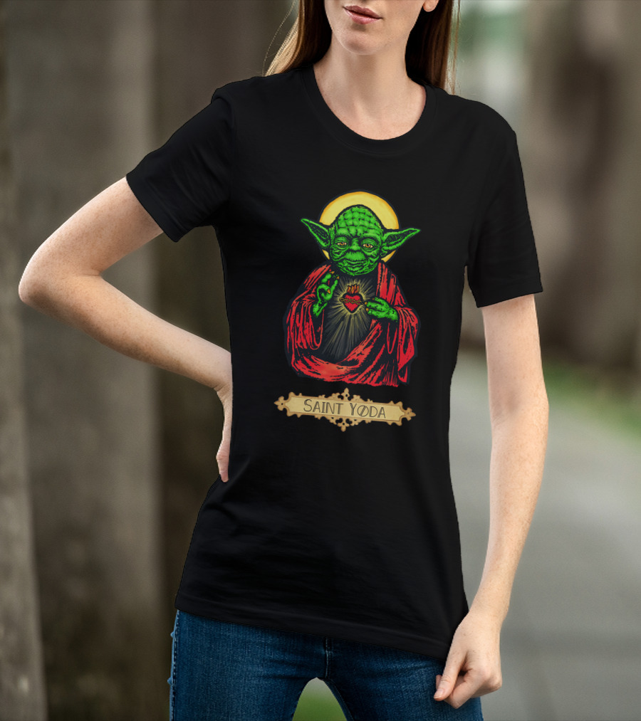 Saint Yoda Sacred Heart Halo T-Shirt