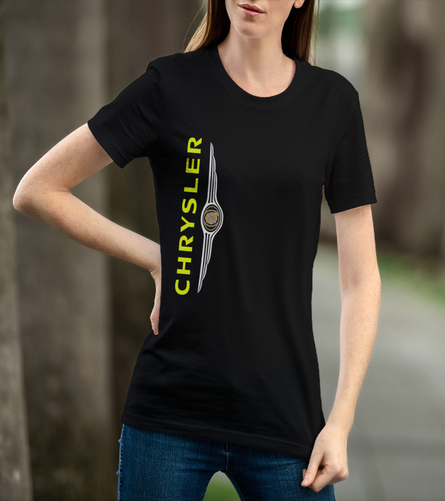 CHRYSLER Vintage Logo Icon Vertical Alignment T-Shirt