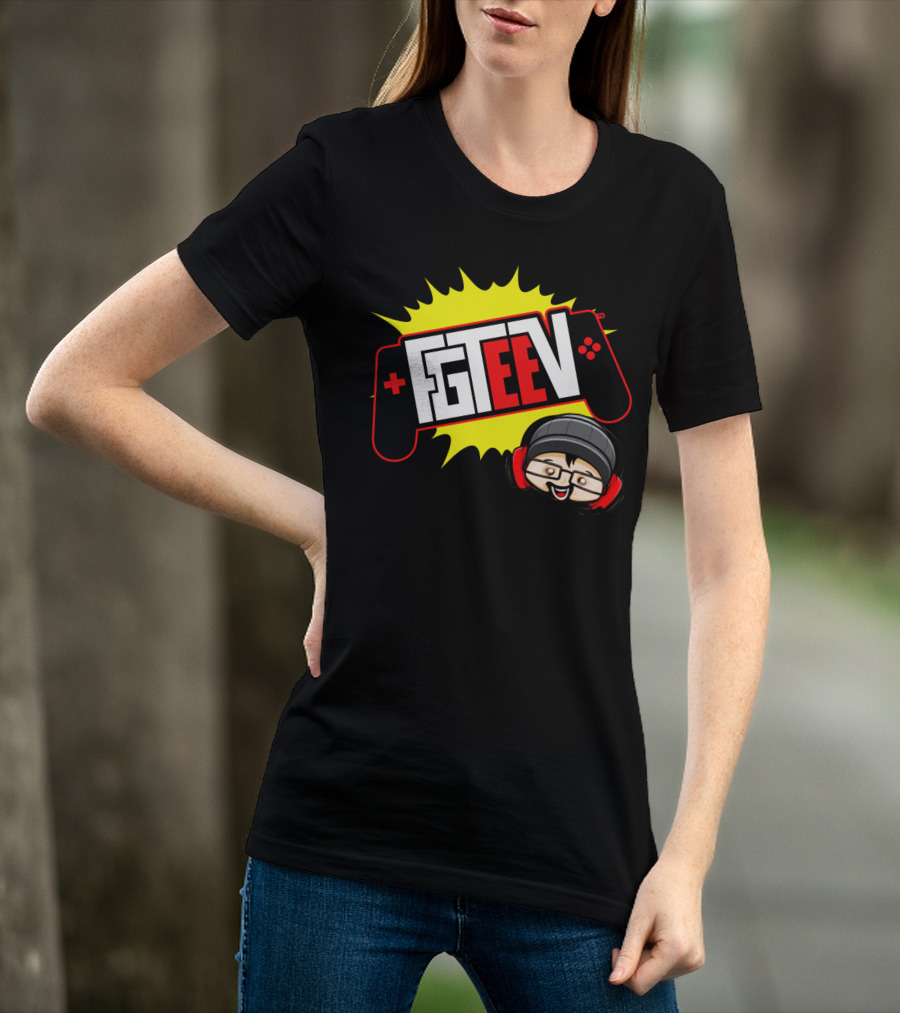 FGTEEV Merch Gaming Controller Logo Black Beanie Headphones T-Shirt