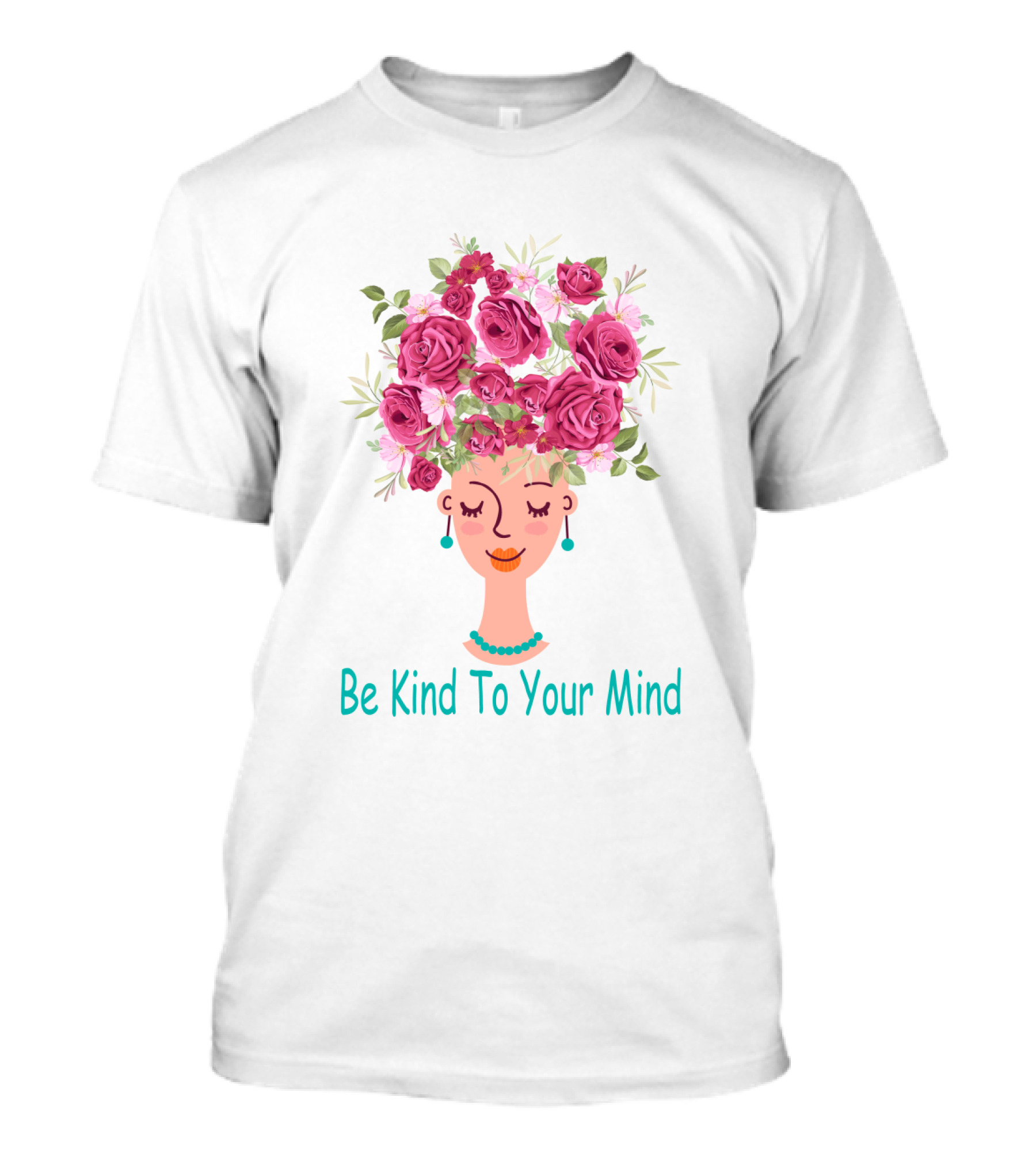 Be Kind To Your Mind Flower Crown Meditation T-Shirt