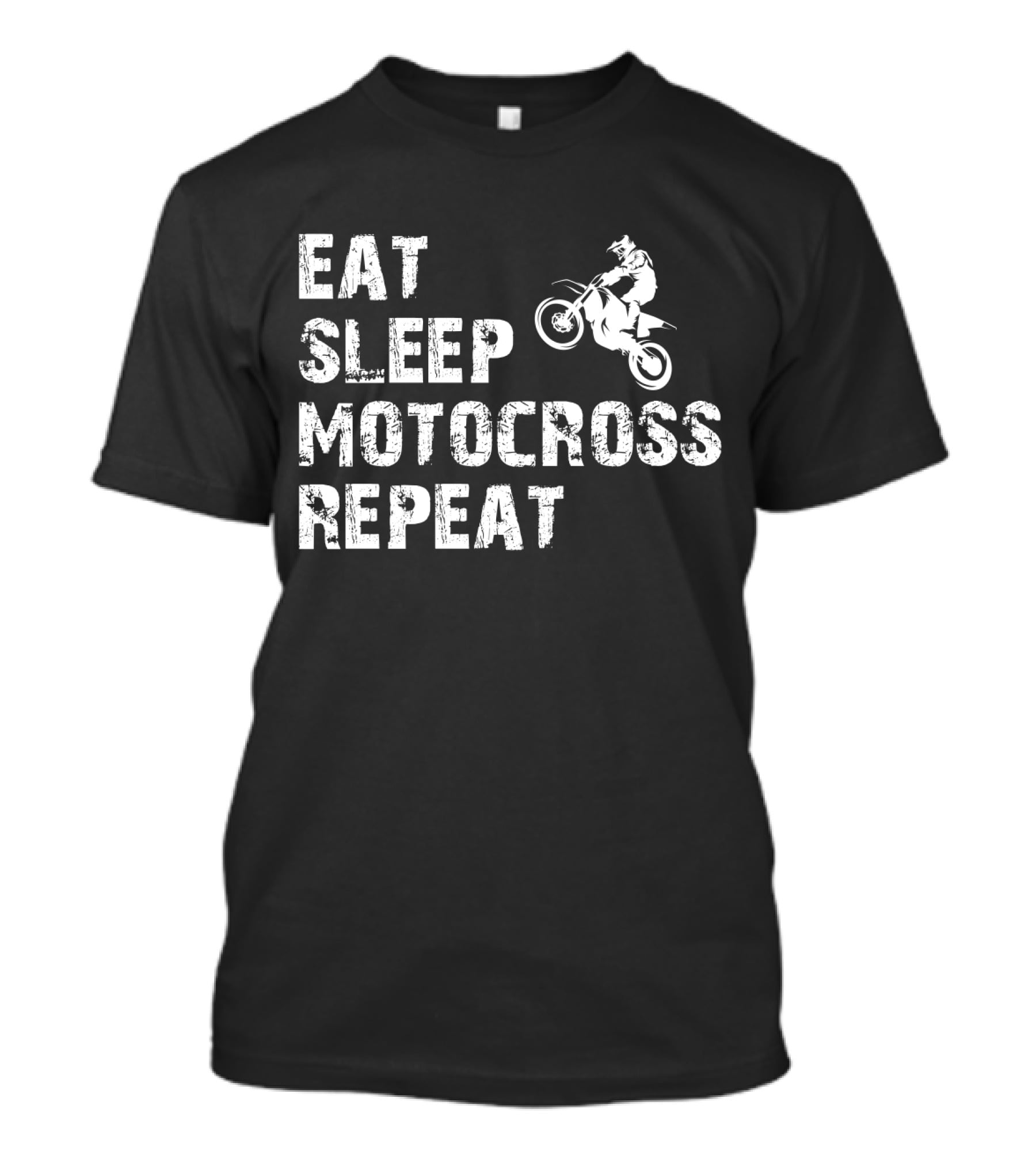EAT SLEEP MOTOCROSS REPEAT Motocross Rider Action T-Shirt