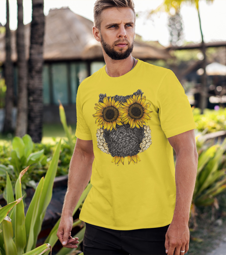 Sunflower Sunflower Owl Owl Sunflower Sunflower T-Shirt