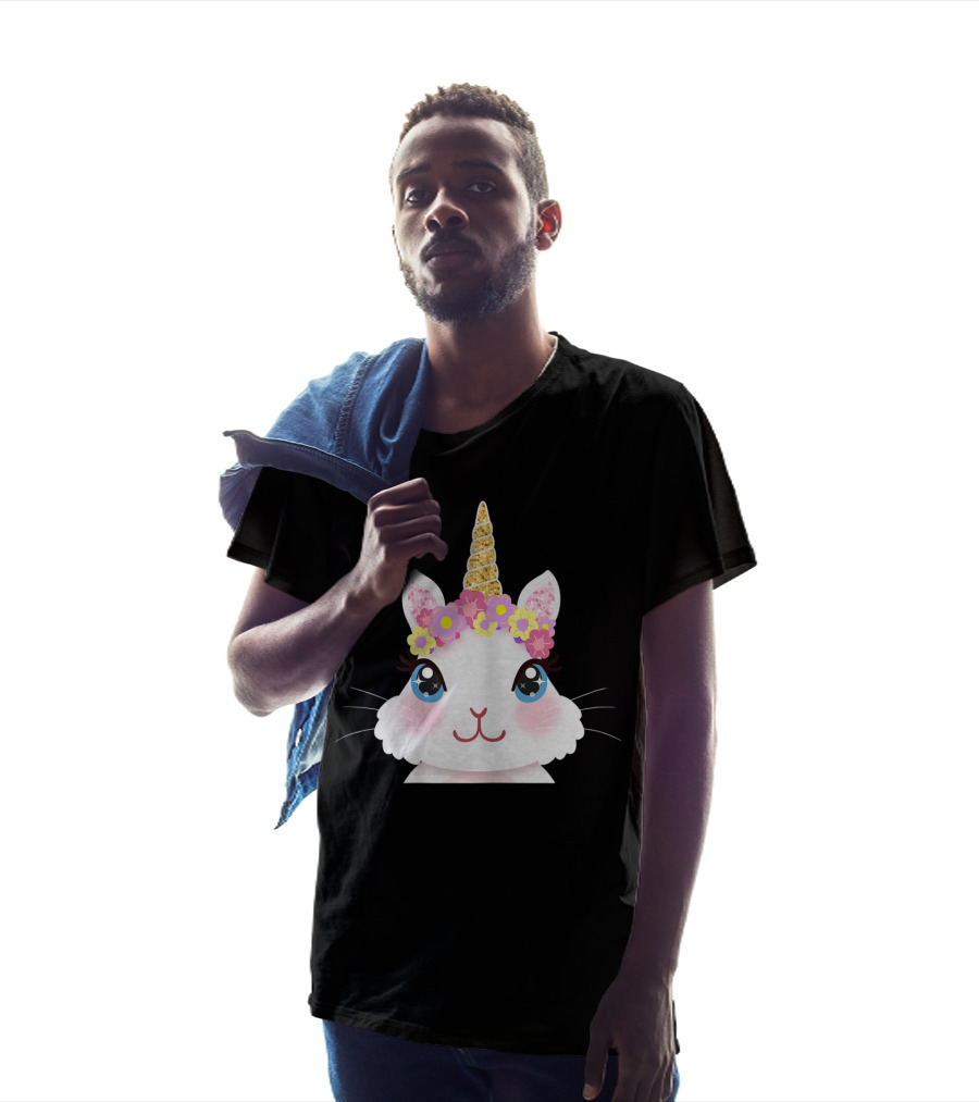Bunnicorn Cute Bunny Unicorn Flower Crown Easter T-Shirt