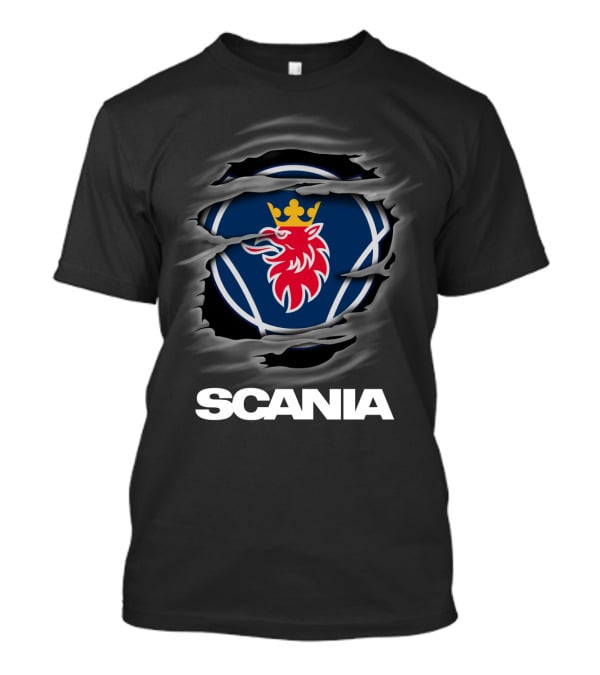 Limited Scania Ripped Logo Lion Crown T-Shirt