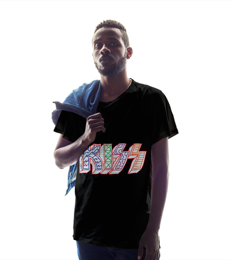 KISS Colorful Sketch Pattern Notebook T-Shirt