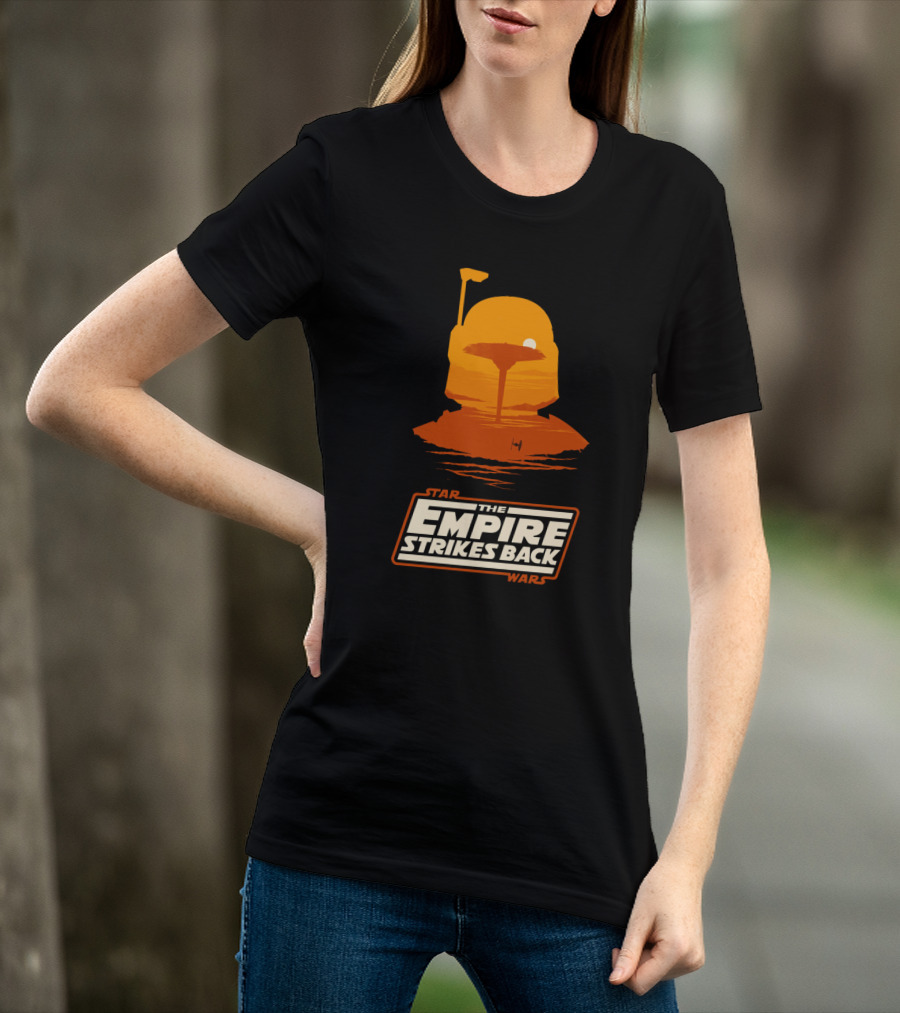 Star Wars Empire Strikes Back Boba Fett Cloud City Silhouette Scene T-Shirt