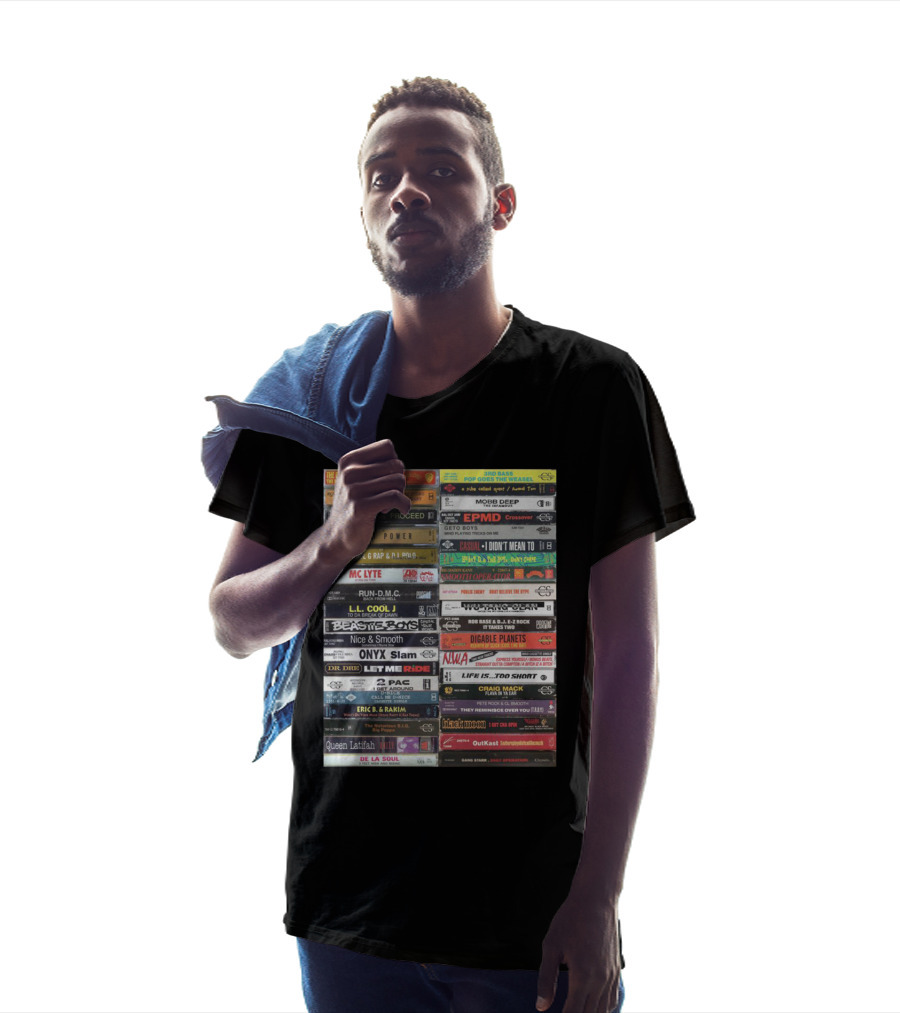 Classic Hip-Hop Cassette Tape Collection Featuring Legendary Artists And Iconic Albums T-Shirt