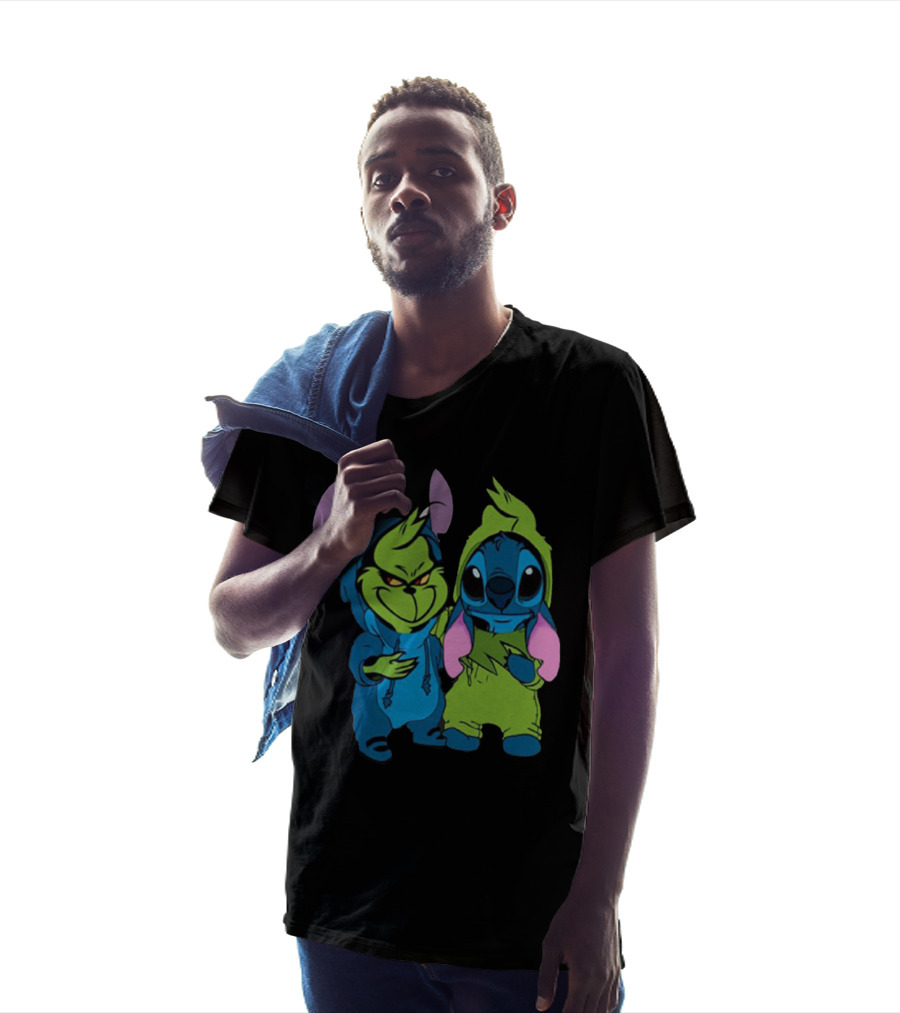 Stitch Grinch Mashup Hoodie Duo T-Shirt