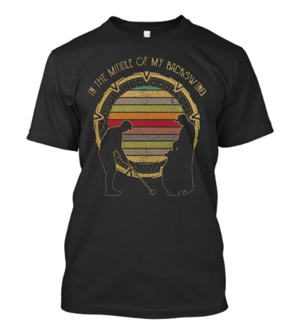 IN The Middle Of My Backswing Star Gate T-Shirt
