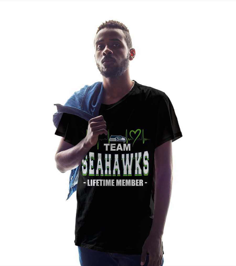 Seattle Seahawks Team Lifetime Member Heartbeat T-Shirt