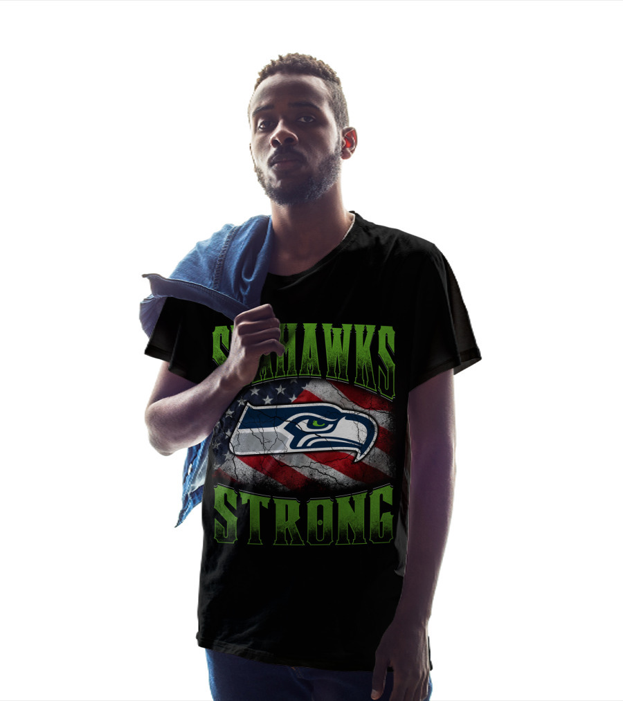 Seahawks Strong Usa Flag T-Shirt