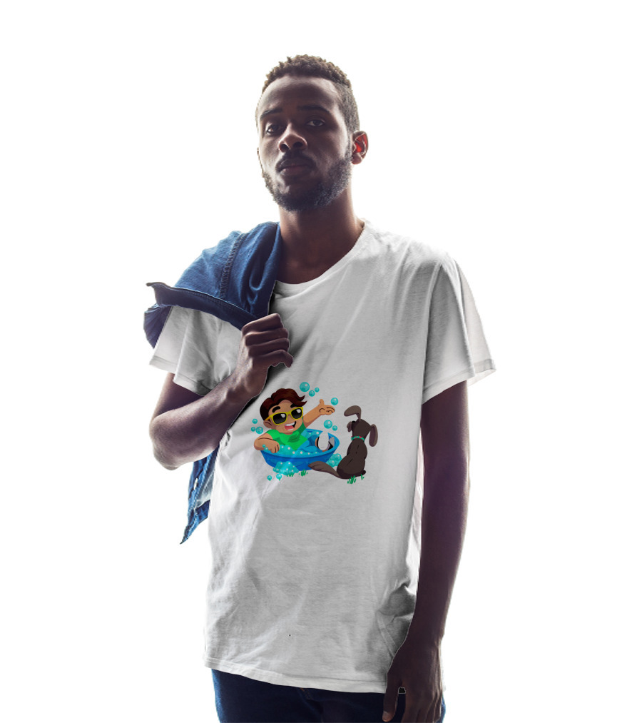Guava Juice Fun Pool Adventure With Dog And Bubbles T-Shirt