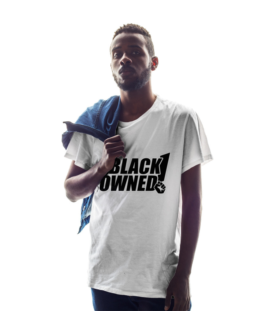 BLACK OWNED Raised Fist Symbol Empowerment T-Shirt