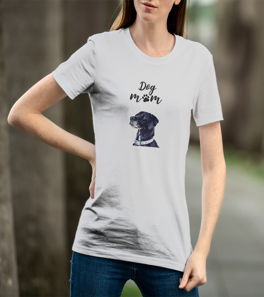 Dog Mom Black Lab Paw Prints T-Shirt