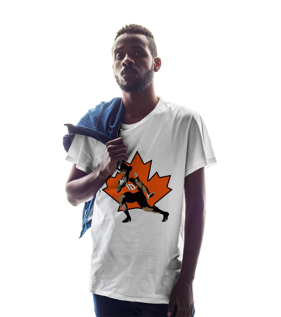 Chuba Hubbard Cowboy Football Player Maple Leaf T-Shirt