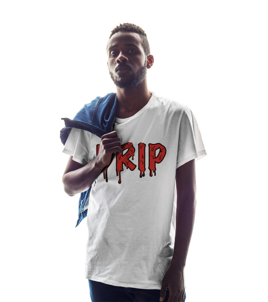 Drip Melting Text Fashion Trend T-Shirt