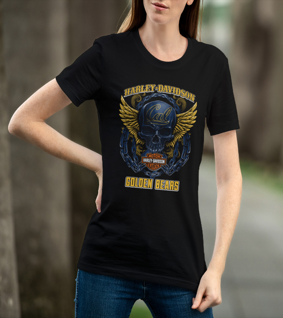 Harley Davidson Cal Motor Cycles Golden Bears T-Shirt