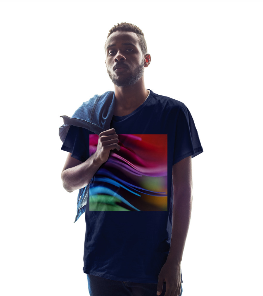 Colorful Abstract Waves In Gradient Spectrum T-Shirt