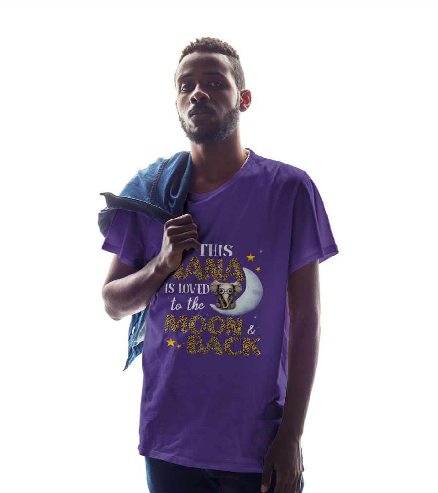 This Nana Is Loved To The Moon And Back Elephant Stars T-Shirt
