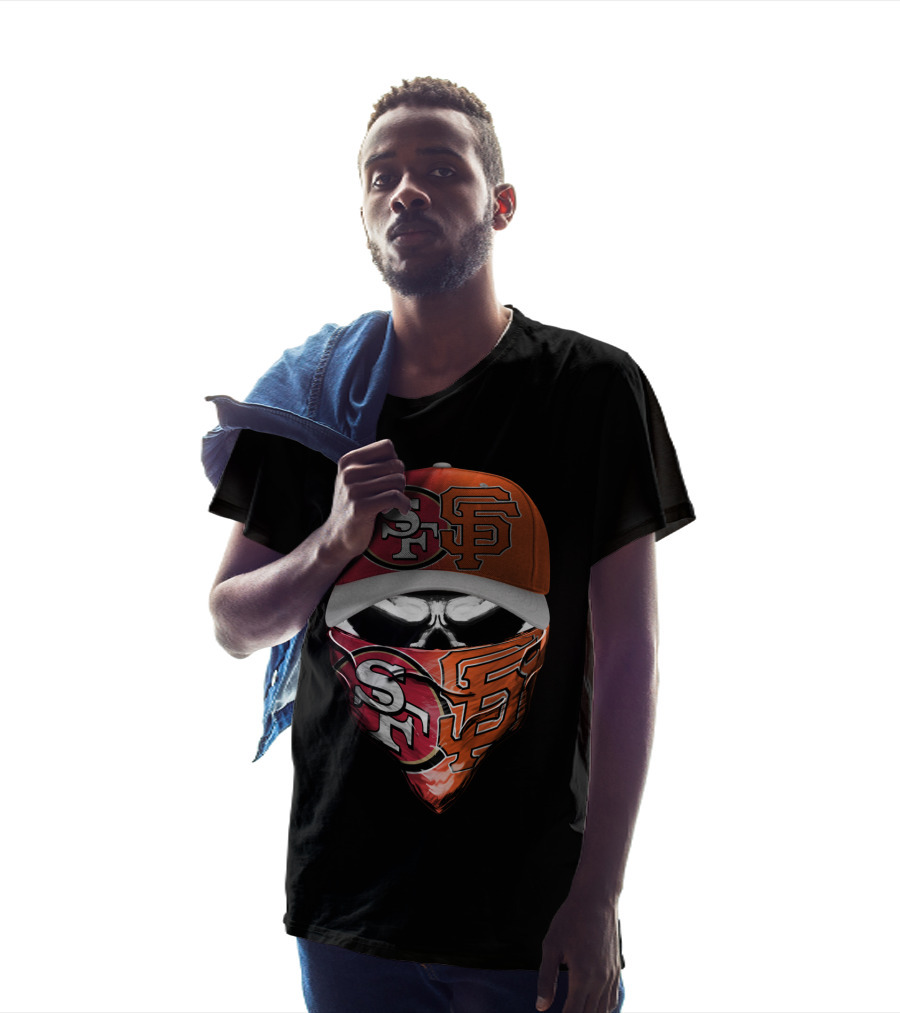San Francisco Sports Team Logos Skull Cap And Bandana T-Shirt