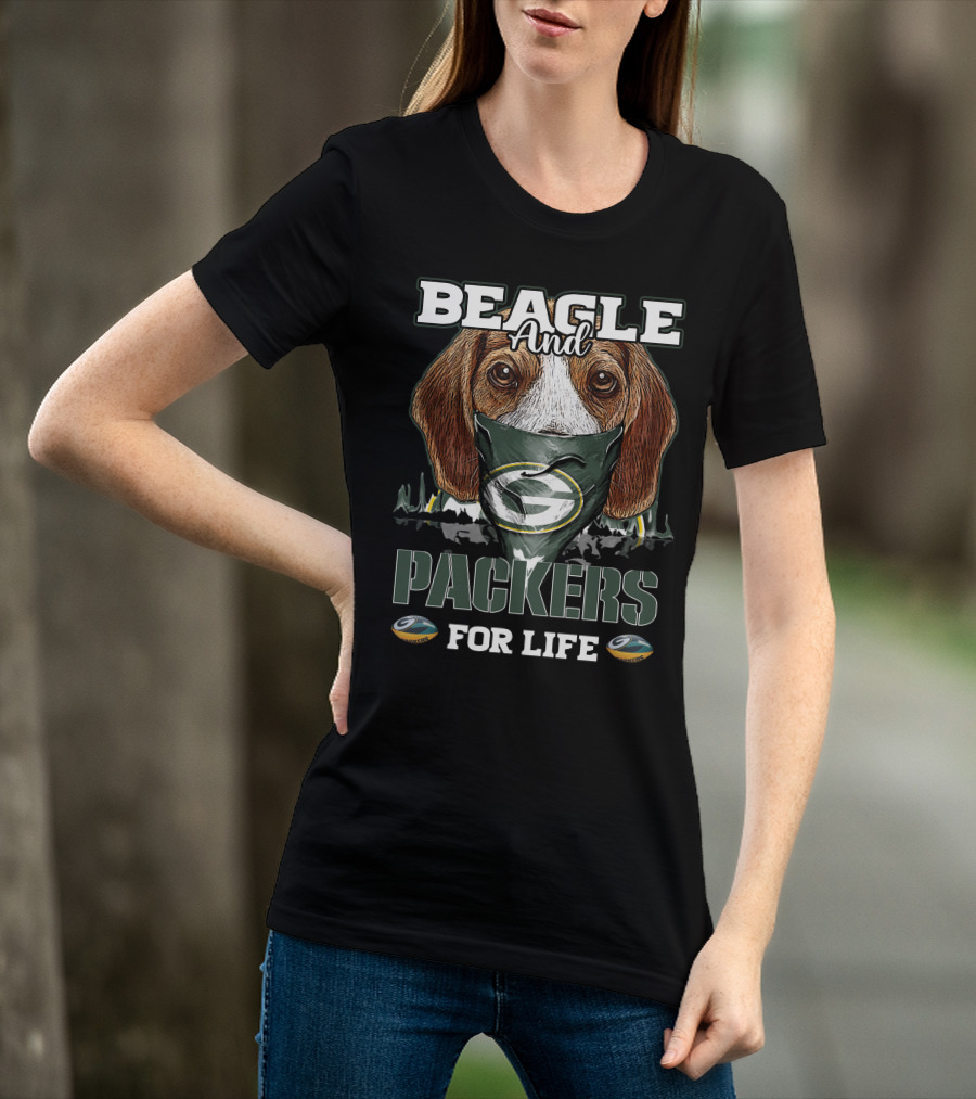Beagle And Packers For Life T-Shirt