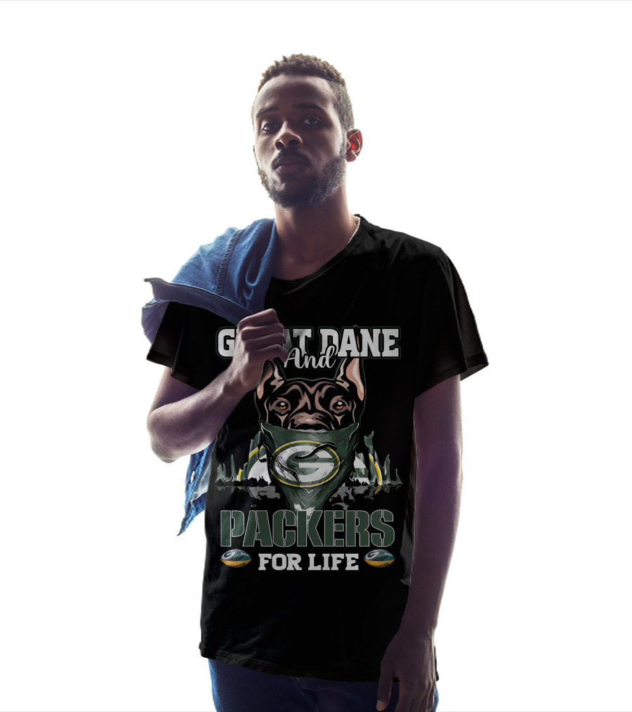 Great Dane And Packers For Life T-Shirt