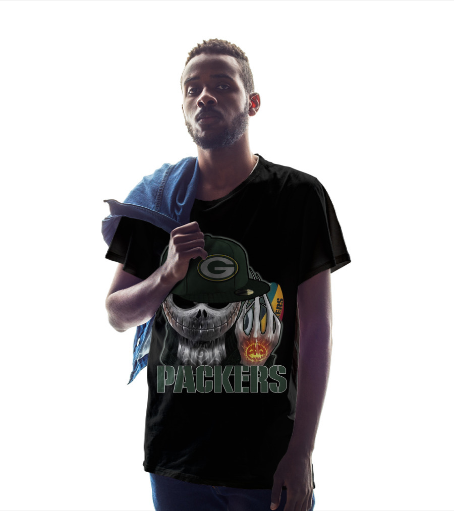 Jackskull Packers Halloween Football Fan T-Shirt