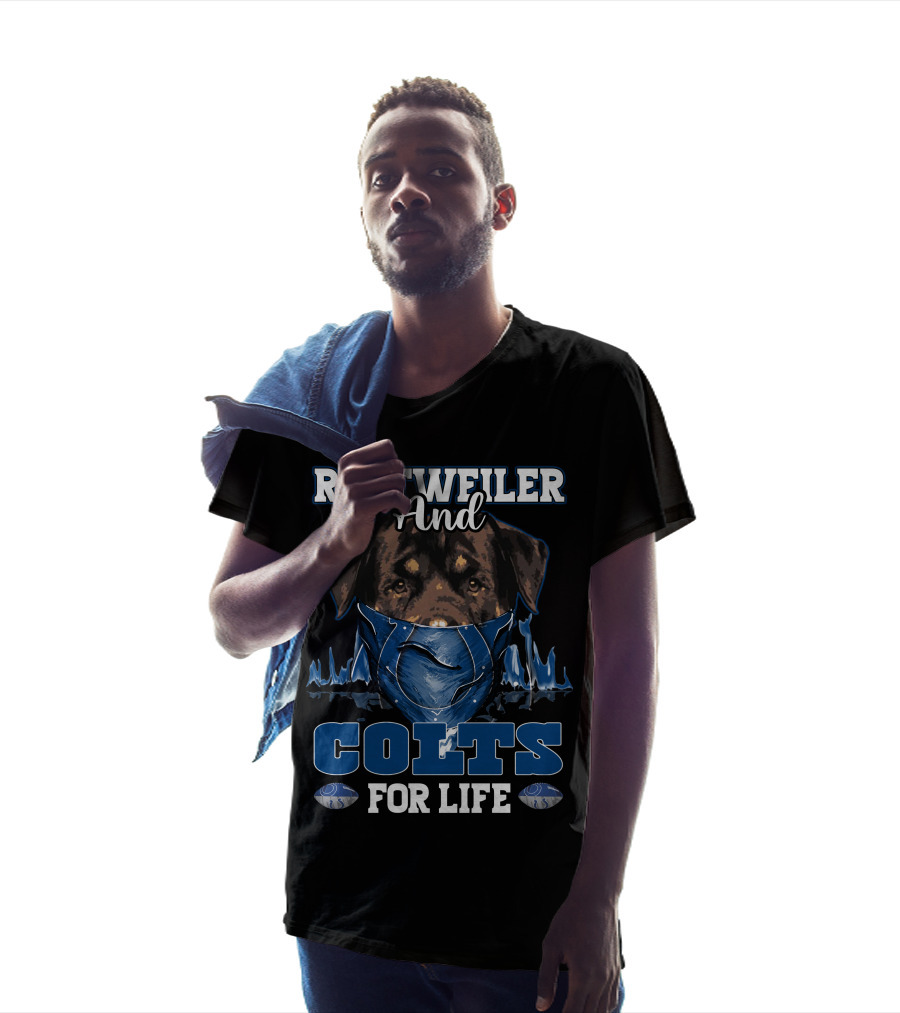 Rottweiler And Colts For Life T-Shirt