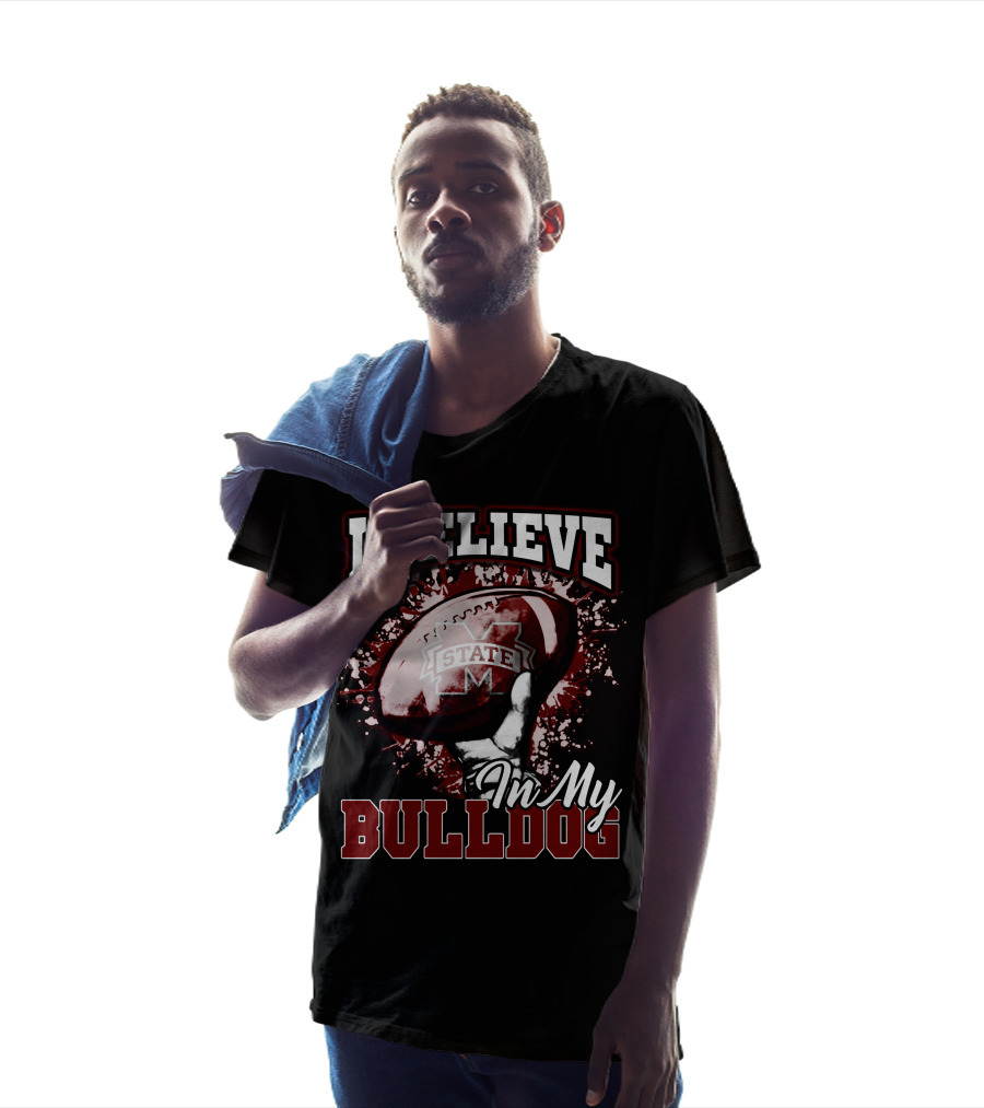 I Believe In My State Bulldogs Football T-Shirt