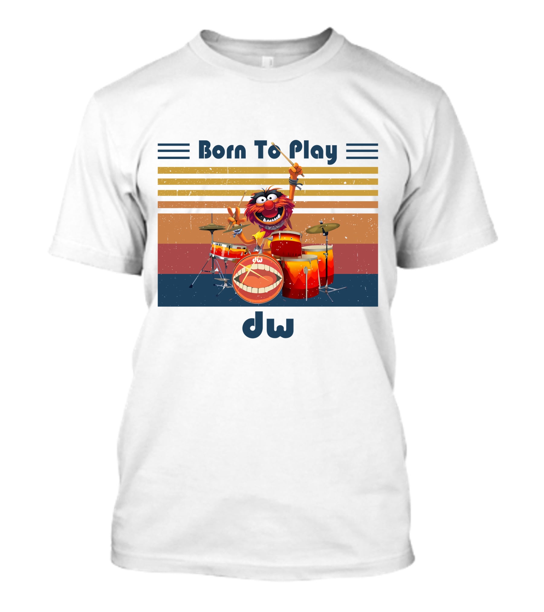 Born To Play Drum DW Animal Muppet Vintage T-Shirt