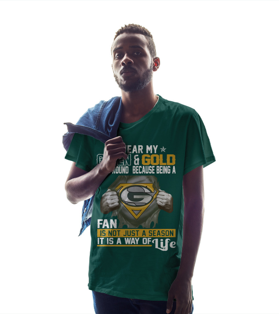 I Wear My Green & Gold Year Round Because Being A Green Bay Packers Fan Is Not Just A Season It Is A Way Of Life T-Shirt
