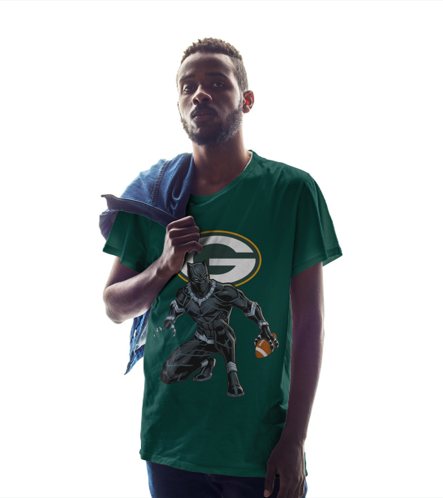 Green Bay Packers Wakanda Football Panther T-Shirt