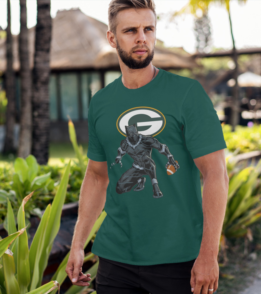 Green Bay Packers Wakanda Football Panther T-Shirt