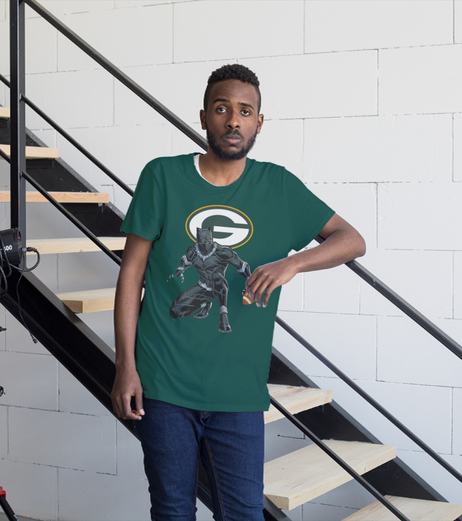 Green Bay Packers Wakanda Football Panther T-Shirt
