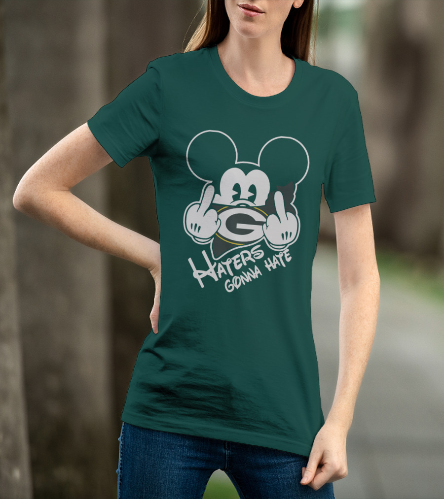 Packers Haters Gonna Hate Mouse Hands T-Shirt