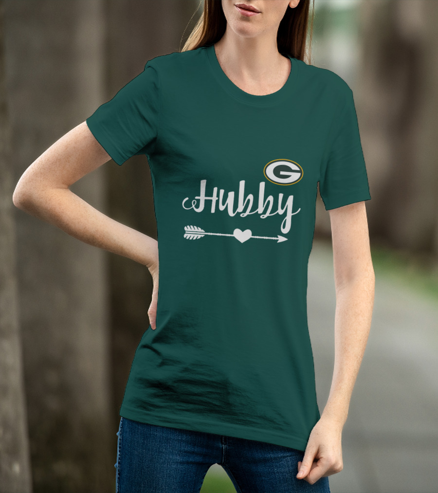 Green Bay Packers Hubby Arrow Heart T-Shirt