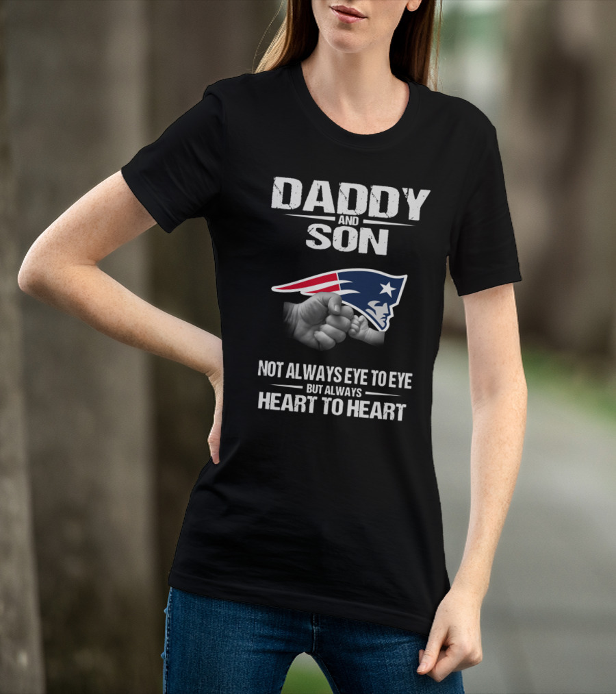 Daddy And Son New England Patriots Heart To Heart T-Shirt