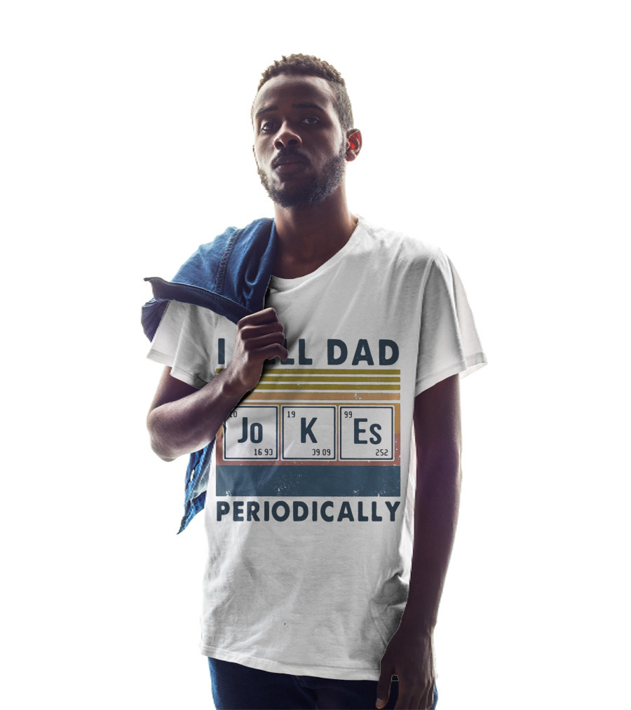 I Tell Dad Jokes Periodically Vintage Style Chemistry Elements T-Shirt