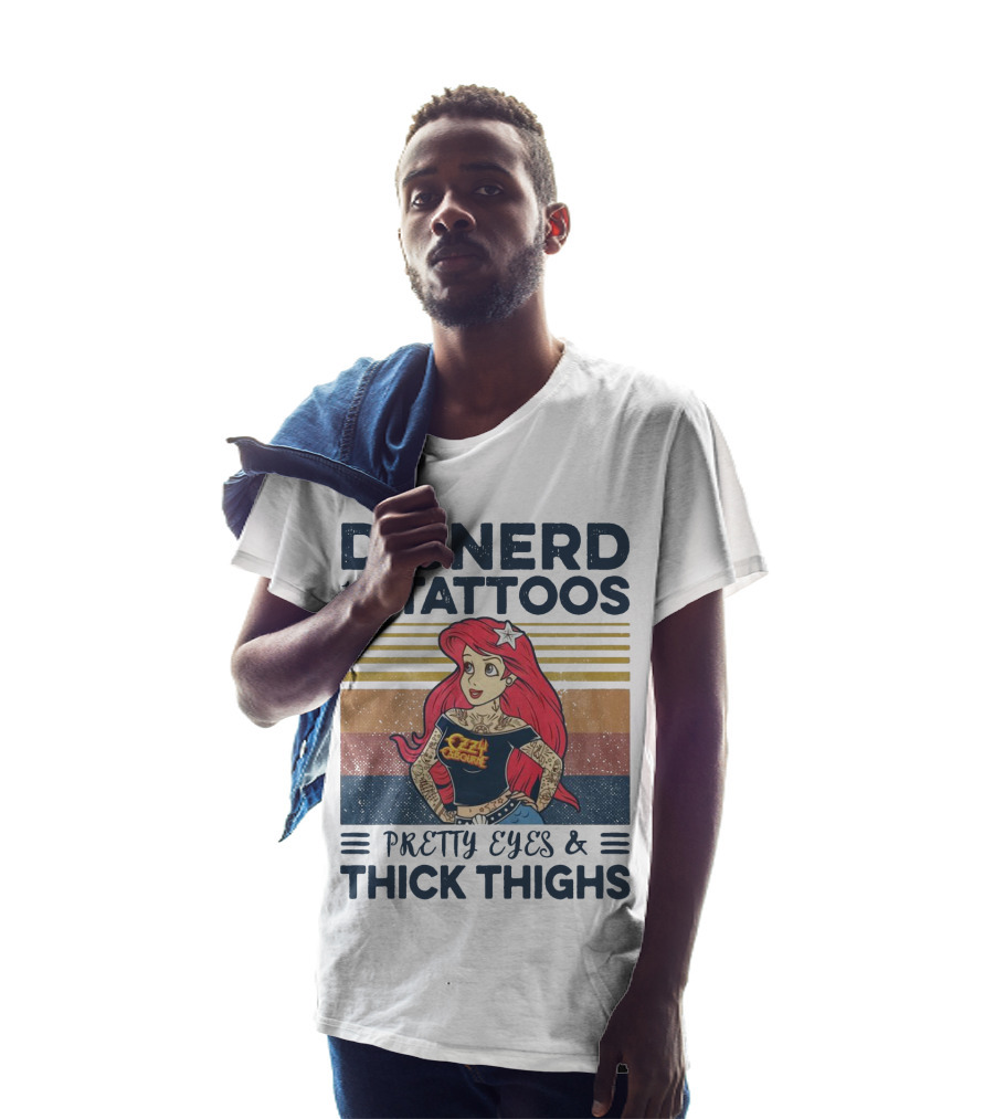 Disnerd With Tattoos Pretty Eyes Thick Thighs Ariel T-Shirt
