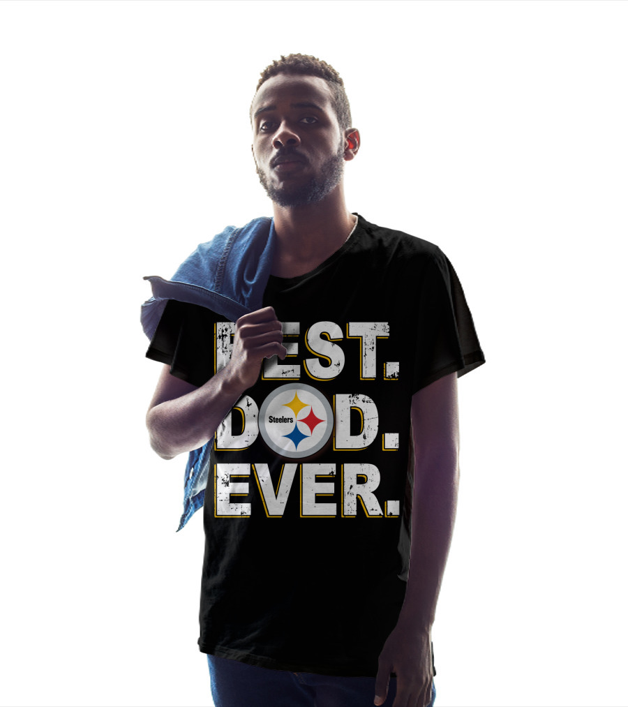Best Dad Ever Steelers Fatherhood Fan Pride T-Shirt