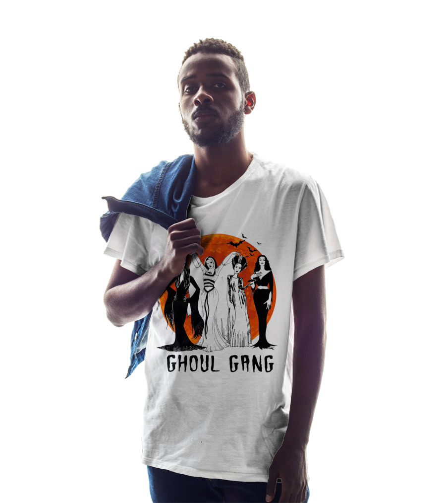 Halloween Ghoul Gang Moonlit Witches And Vampires T-Shirt