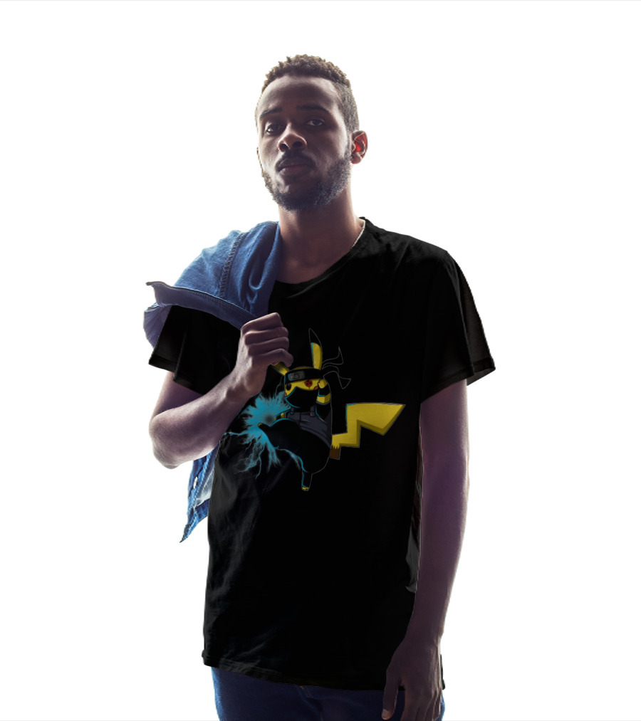 Pikachu Naruto Crossover Ninja Thunderbolt T-Shirt