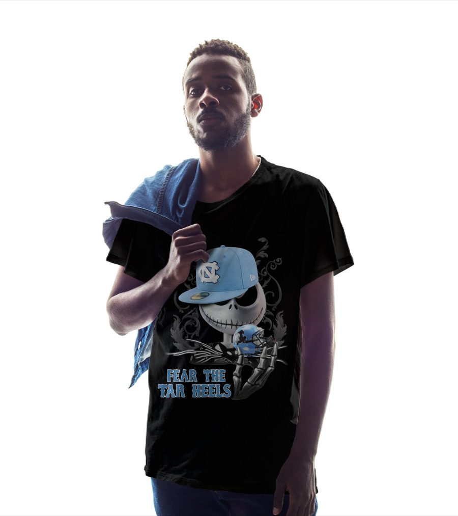 Jack Skellington NC Cap Fear The Tar Heels Football Helmet T-Shirt