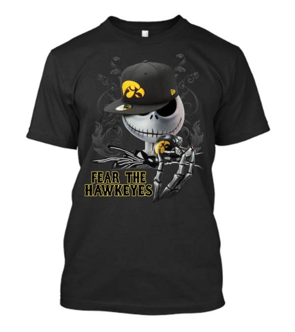 Jack Skellington Fear The Hawkeyes Iowa Sports Crossover T-Shirt