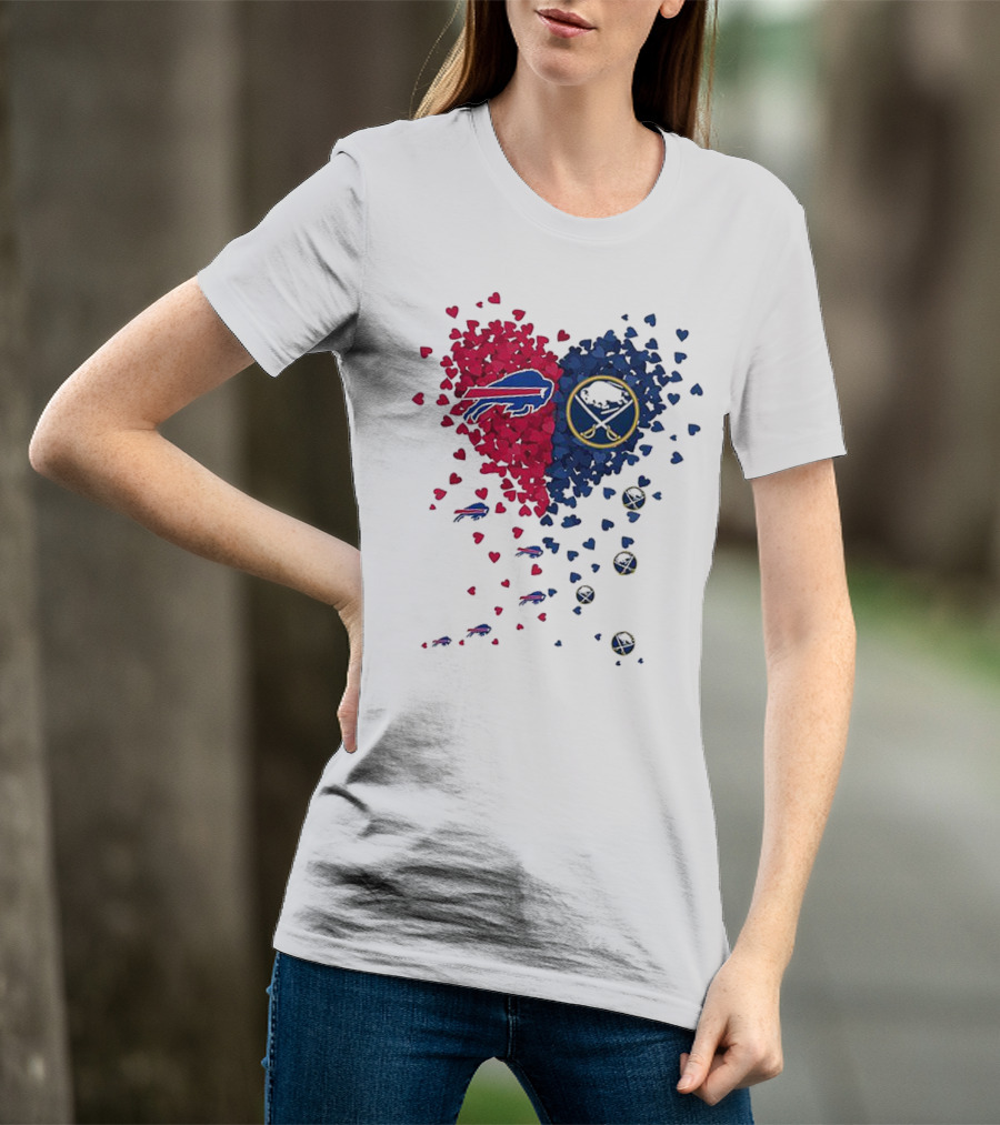 Buffalo Bills And Sabres Heart T-Shirt