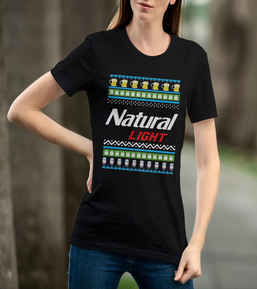 Natural Light Holiday Beer Ugly T-Shirt