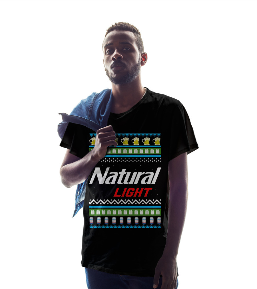 Natural Light Holiday Beer Ugly T-Shirt